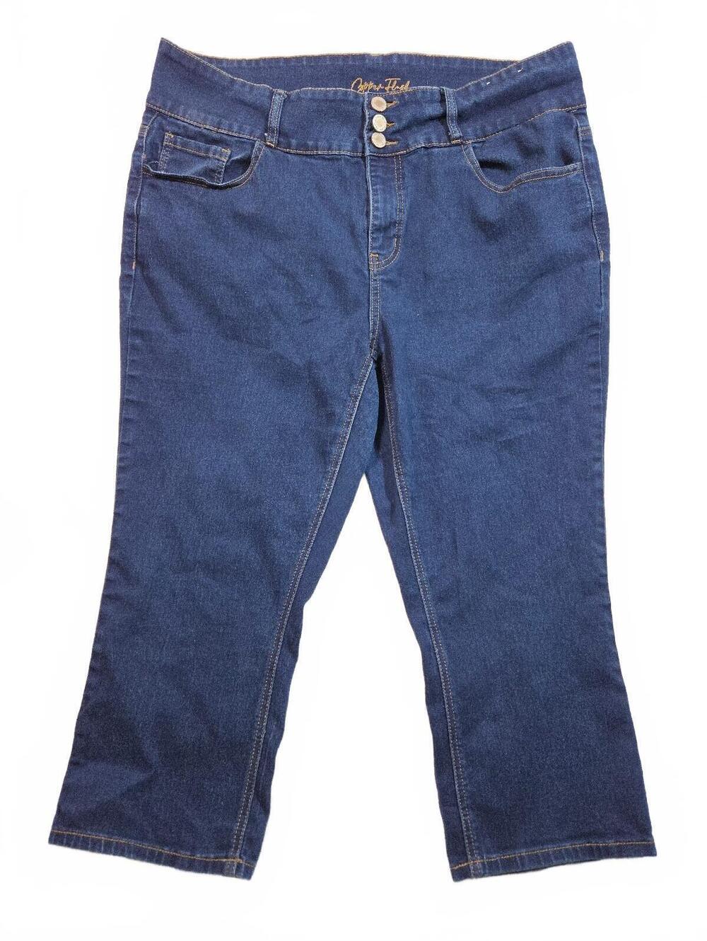 Copper Flash Women's Curvy 18W Dark Blue Denim Jeans Size 18W
